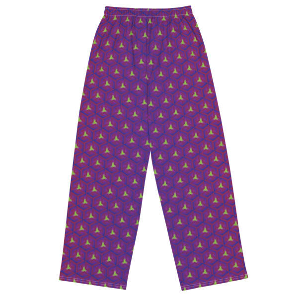 Purple and Green Introversion Wide-leg Trousers - Image 6
